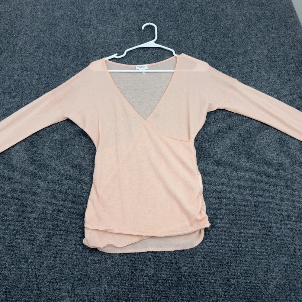 Club Monaco Sweater Women XS Pink Cashmere Wrap V-Neck Lightweight Minimalist